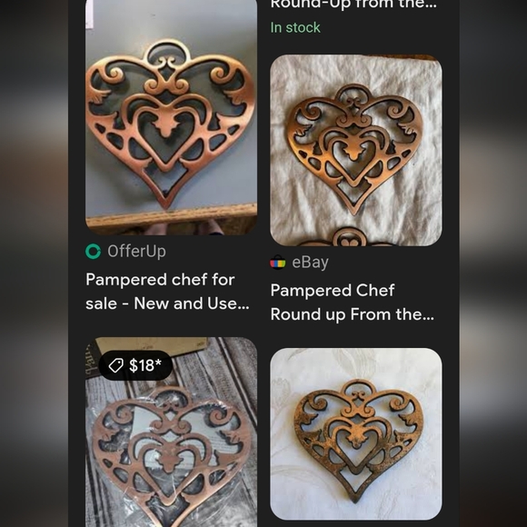 Pampered Chef Round up from the heart cast iron &copper trivet - Picture 9 of 9